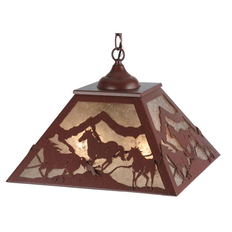Rustic Lodge 2 - Light Rust Single Pendant