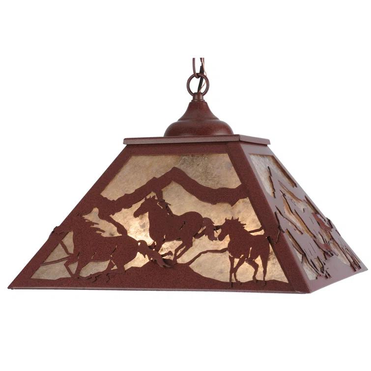 Rustic Lodge 2 - Light Rust Single Pendant