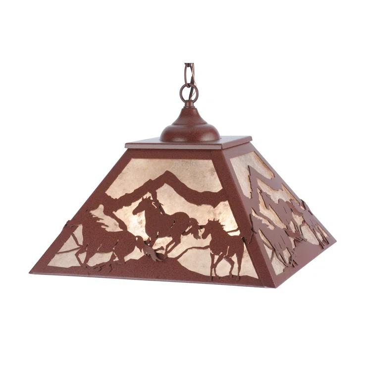 Rustic Lodge 2 - Light Rust Single Pendant