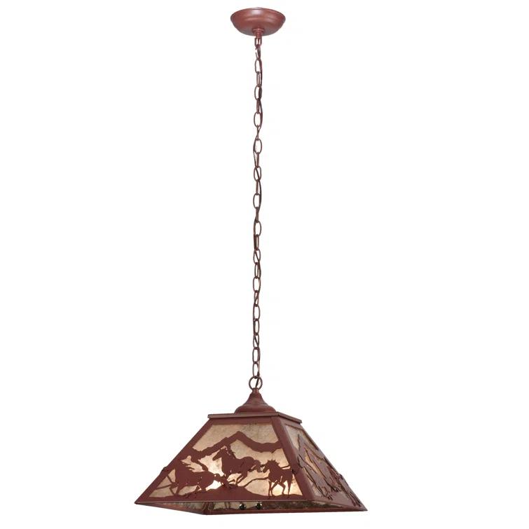 Rustic Lodge 2 - Light Rust Single Pendant