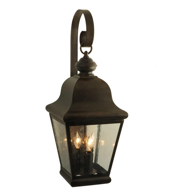 Rustic Lodge Solid Brass Wall Light