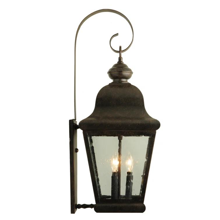 Rustic Lodge Solid Brass Wall Light