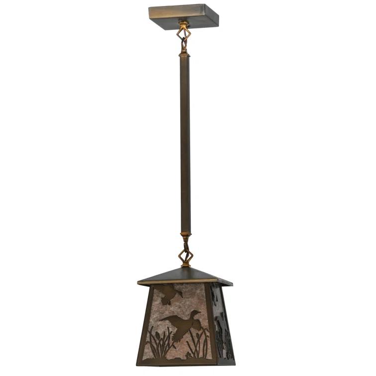 Meyda Lighting 1 - Light Antique Copper Lantern Pendant