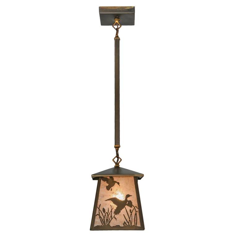 Meyda Lighting 1 - Light Antique Copper Lantern Pendant