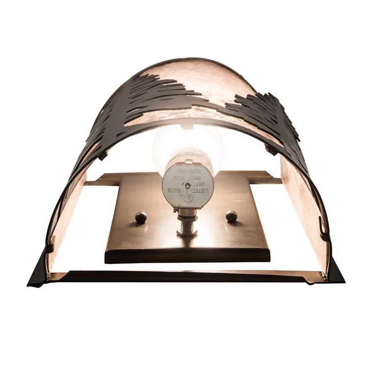 Rustic Lodge Bronze Flush Mounted Sconce