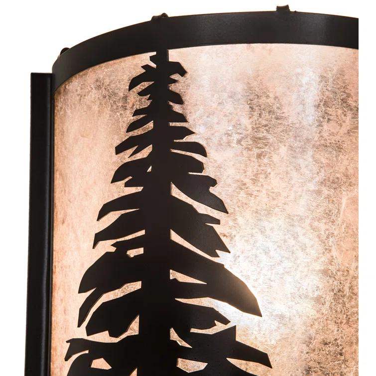 Rustic Lodge Bronze Flush Mounted Sconce