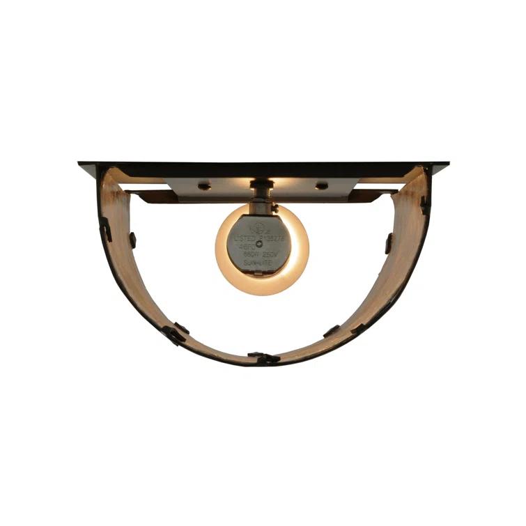 Rustic Lodge Bronze Flush Mounted Sconce
