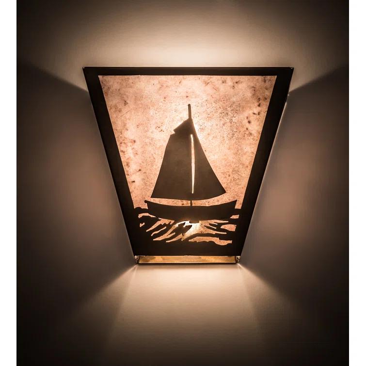 Rustic Lodge Flush Mounted Sconce