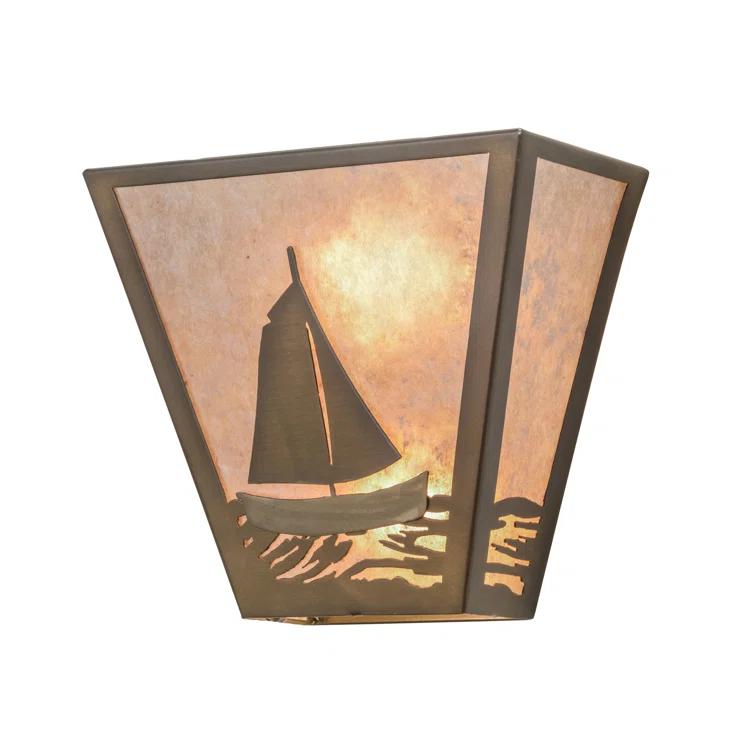 Rustic Lodge Flush Mounted Sconce