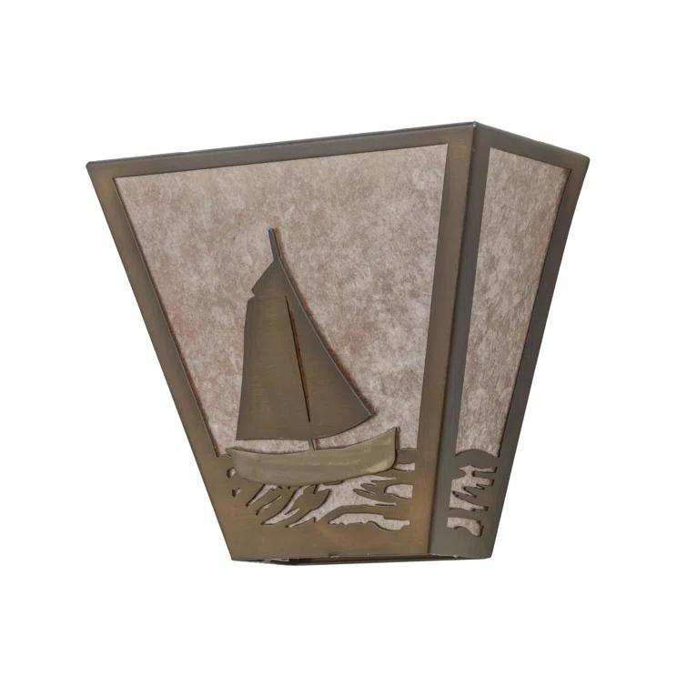 Rustic Lodge Flush Mounted Sconce