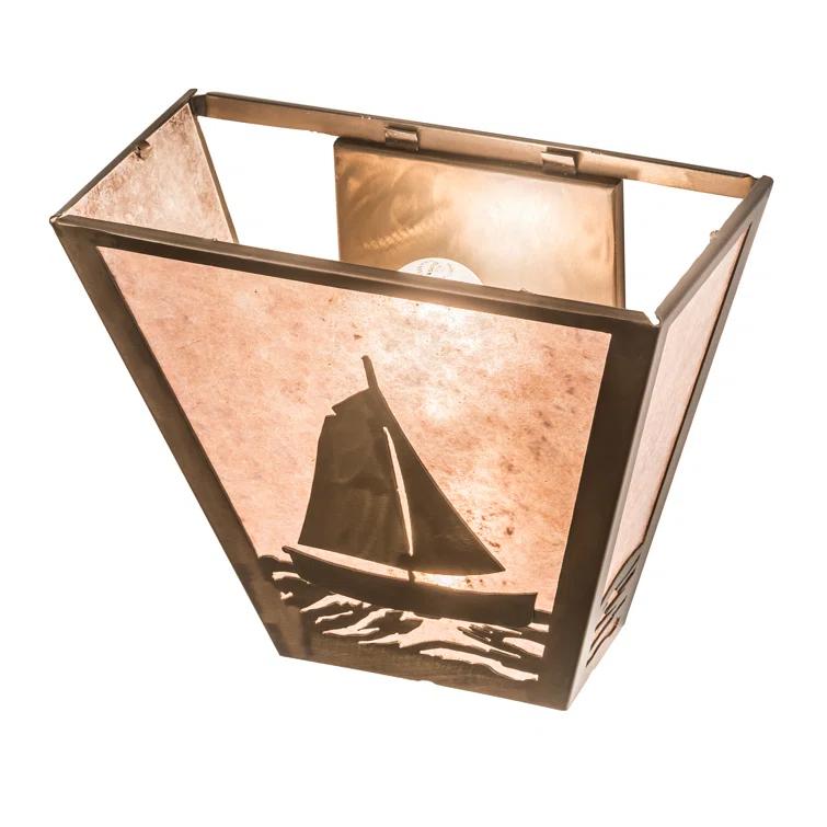 Rustic Lodge Flush Mounted Sconce