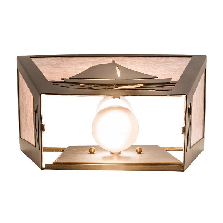 Rustic Lodge Flush Mounted Sconce