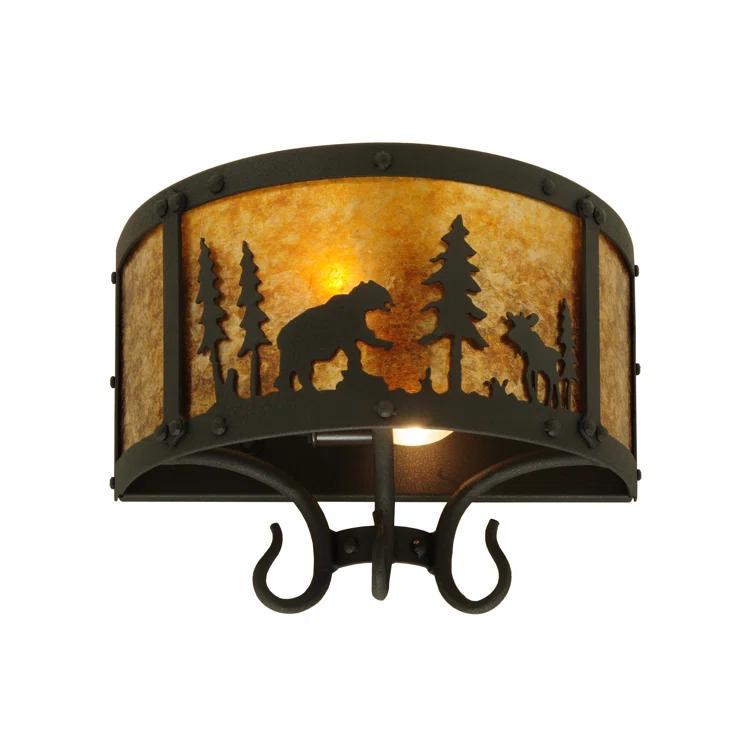 Wildlife At Pine Lake Flush Mounted Sconce