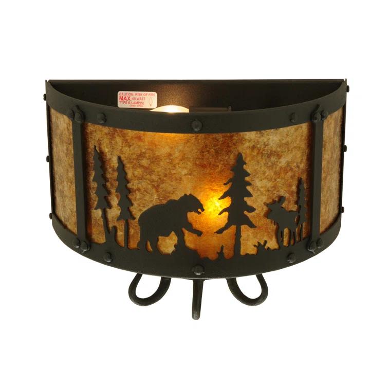 Wildlife At Pine Lake Flush Mounted Sconce