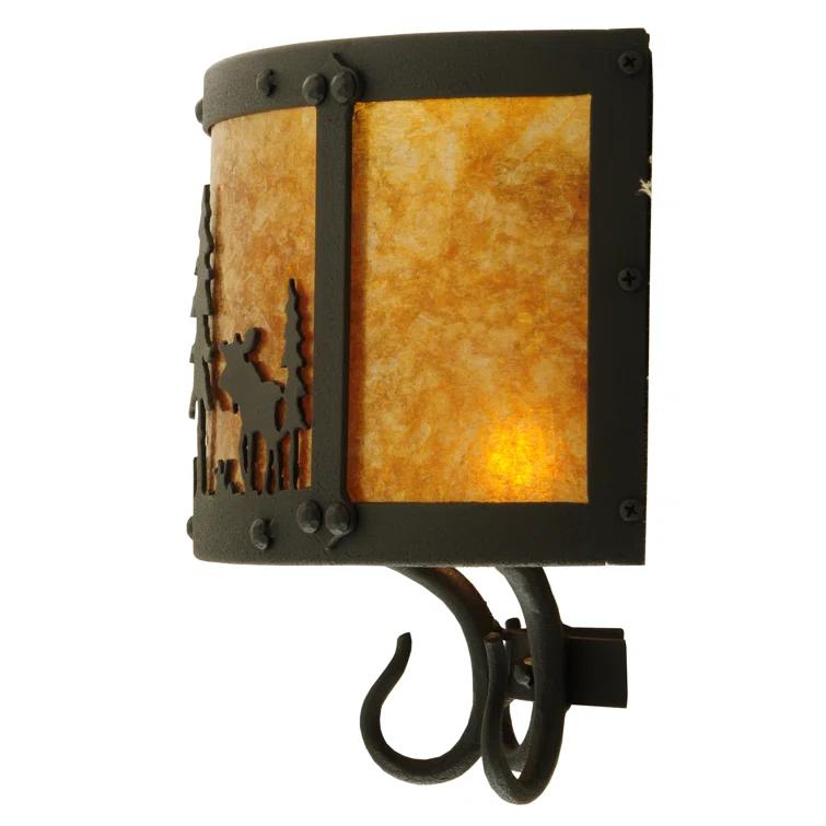 Wildlife At Pine Lake Flush Mounted Sconce