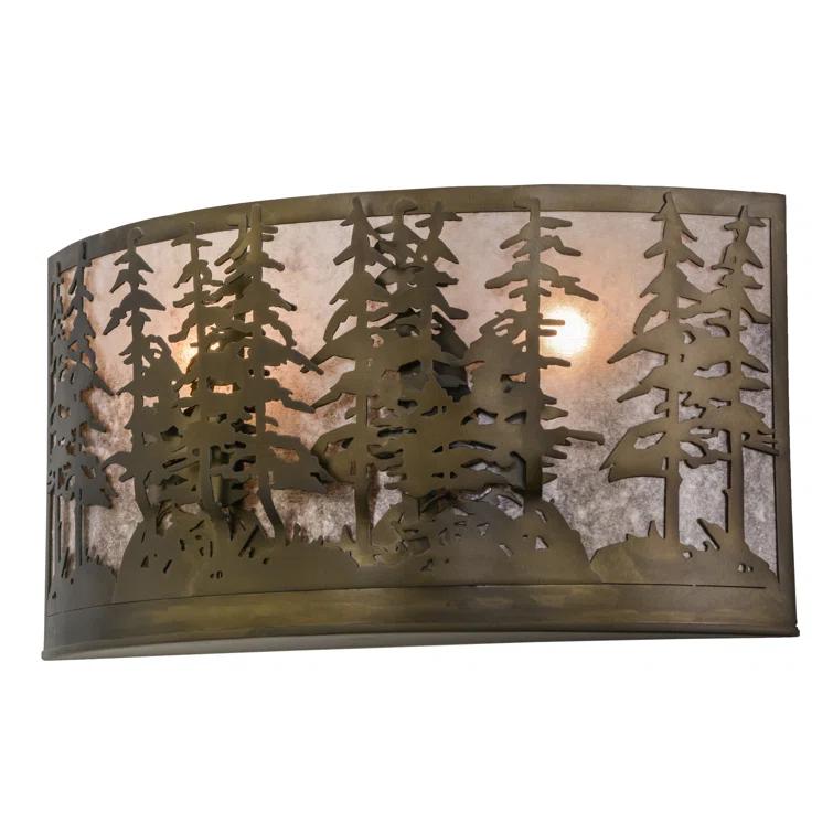 Rustic Lodge Flush Mounted Sconce