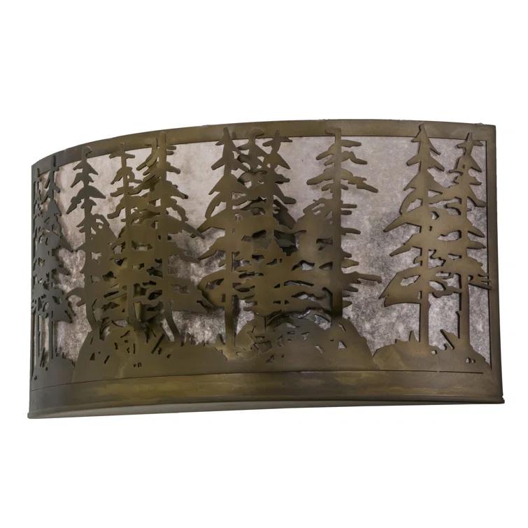 Rustic Lodge Flush Mounted Sconce