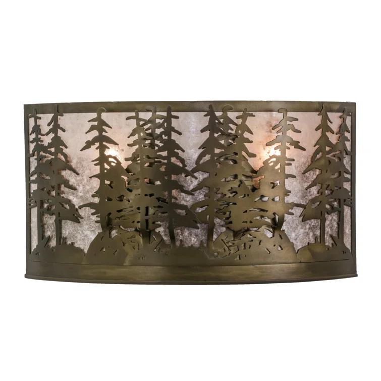Rustic Lodge Flush Mounted Sconce