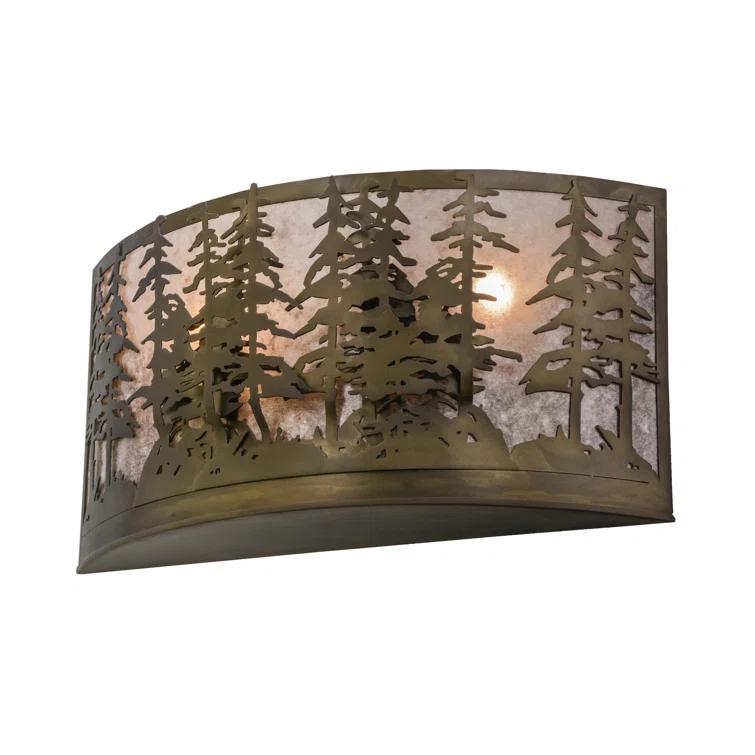 Rustic Lodge Flush Mounted Sconce