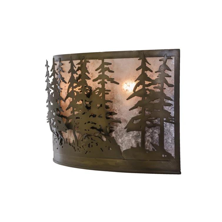 Rustic Lodge Flush Mounted Sconce