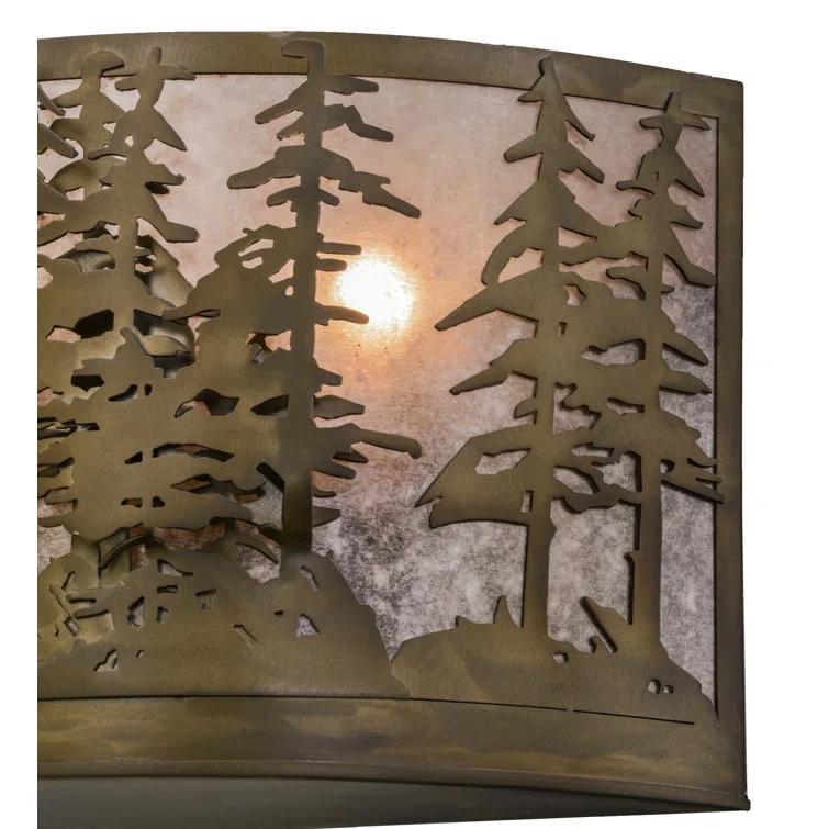 Rustic Lodge Flush Mounted Sconce