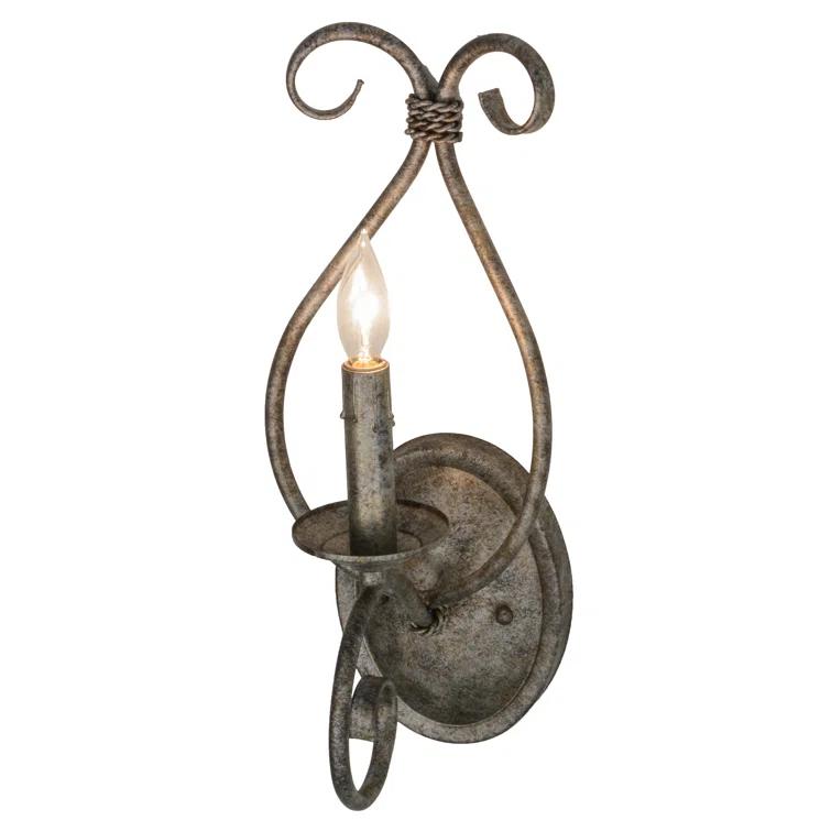 Olivia Iron Candle Wall Light