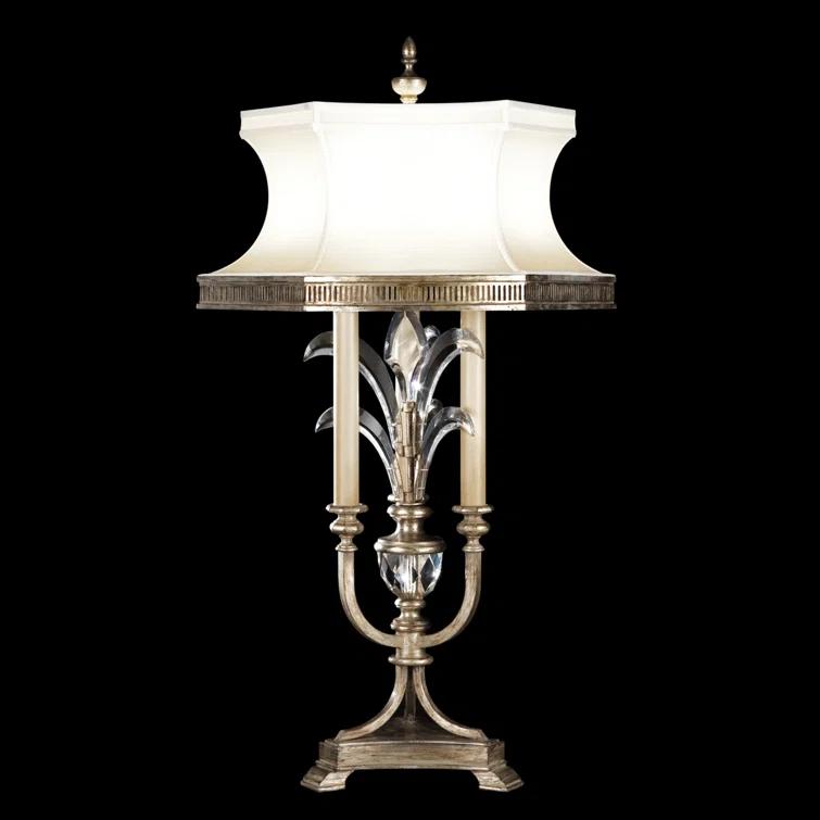 Fine Art Handcrafted Lighting Beveled Arcs Metal Table Lamp
