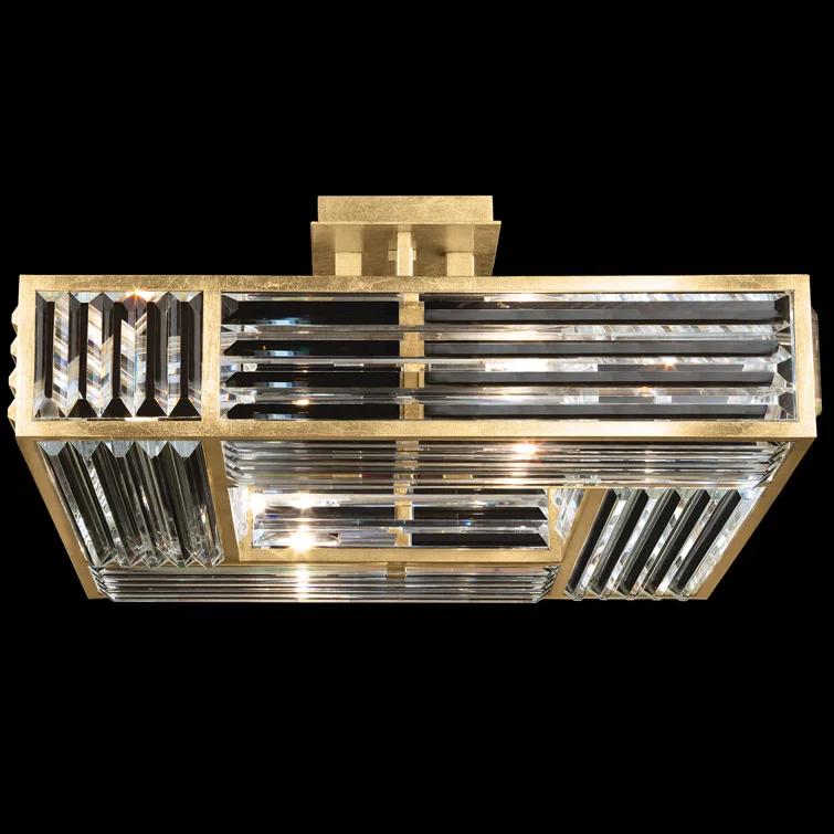 Fine Art Handcrafted Lighting Crystal Enchantment Semi Flush Mount