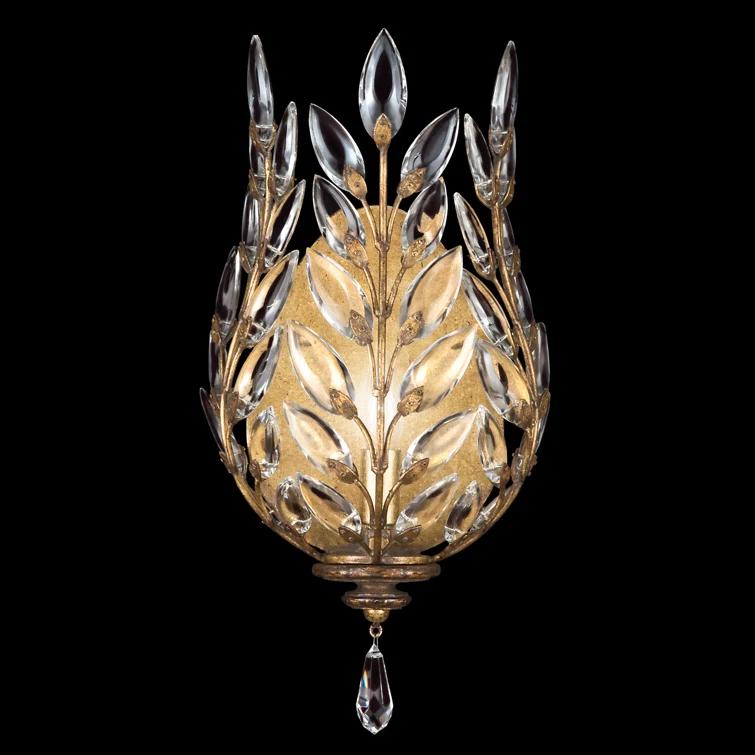 Crystal Laurel Flush Mounted Sconce