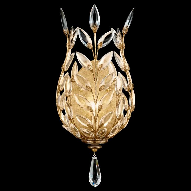 Crystal Laurel Flush Mounted Sconce