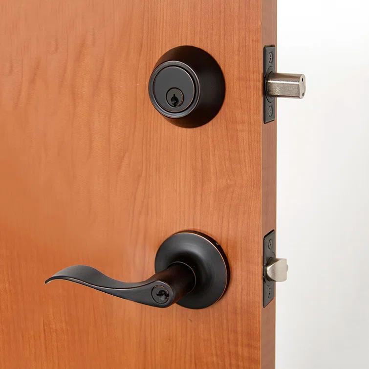 Complete Stratford Entry Lever Set with Single Cylinder Deadbolt