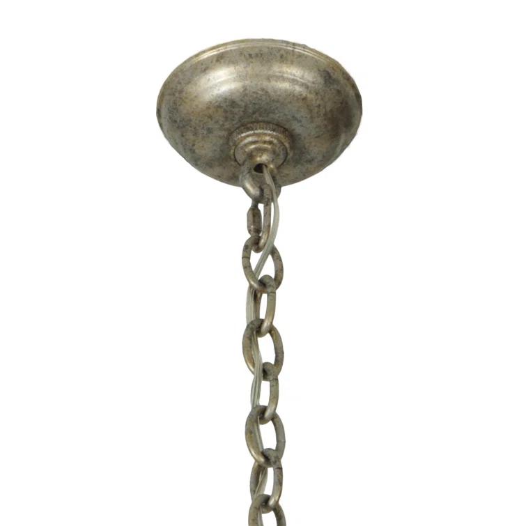 Antonia Bronze 6-Light Chandelier with Faux Candlelights