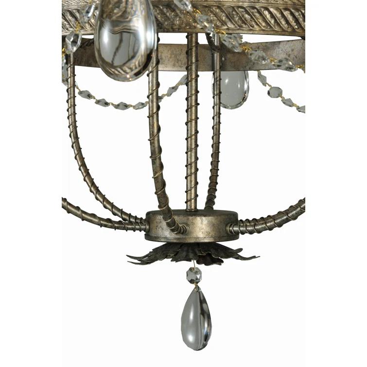 Antonia Bronze 6-Light Chandelier with Faux Candlelights
