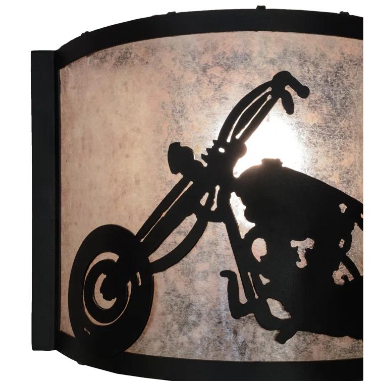 Meyda Lighting Motorcycle Flush Mounted Sconce