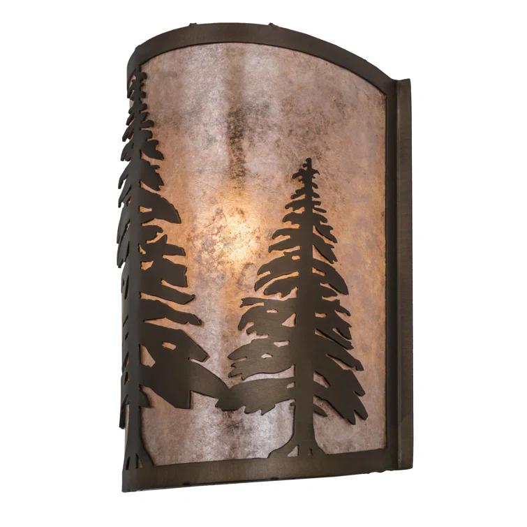 Rustic Lodge Flush Mounted Sconce