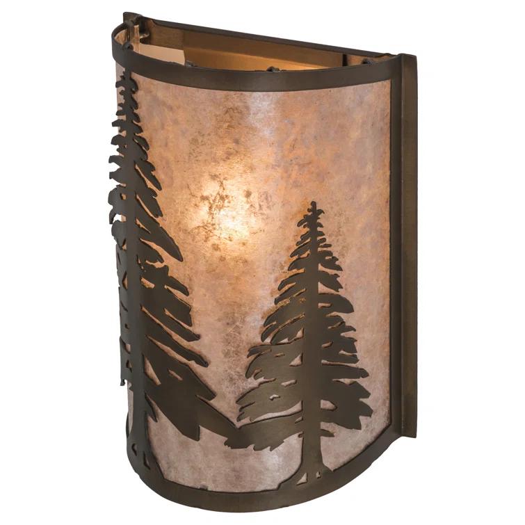 Rustic Lodge Flush Mounted Sconce