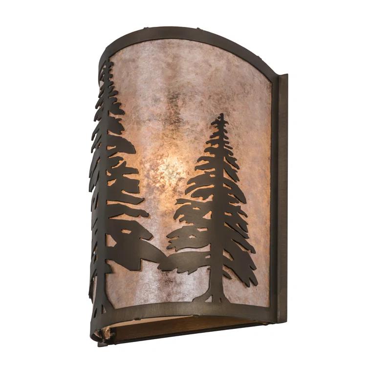 Rustic Lodge Flush Mounted Sconce