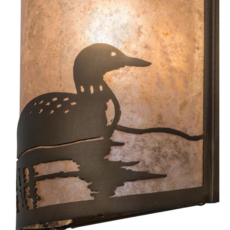 Rustic Lodge Copper Flush Mounted Sconce