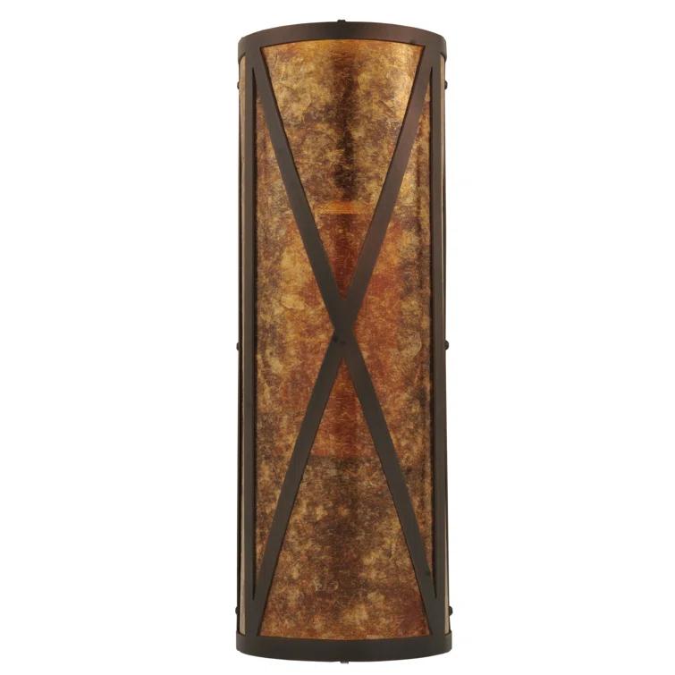 Rustic Lodge Bronze Flush Mounted Sconce