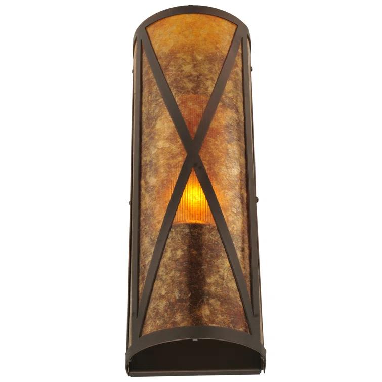 Rustic Lodge Bronze Flush Mounted Sconce