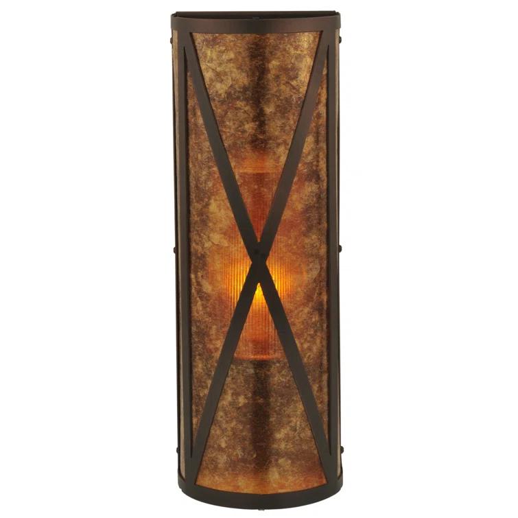 Rustic Lodge Bronze Flush Mounted Sconce