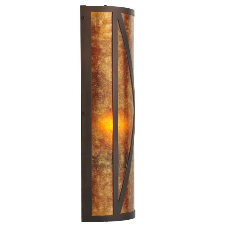 Rustic Lodge Bronze Flush Mounted Sconce