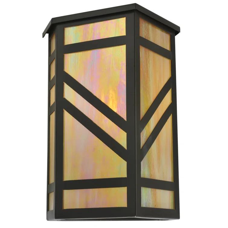 Santa Fe Bronze Flush Mounted Sconce