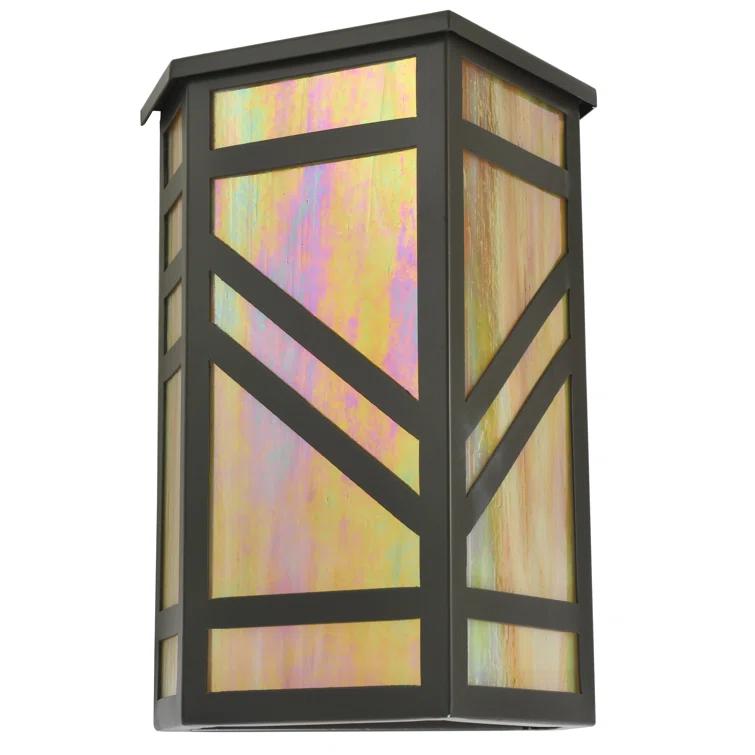 Santa Fe Bronze Flush Mounted Sconce