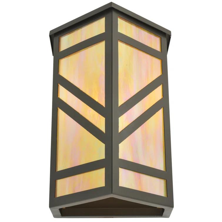 Santa Fe Bronze Flush Mounted Sconce
