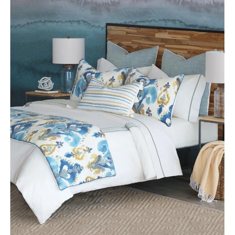 Aoki Modern & Contemporary Linen Damask Duvet Cover Set