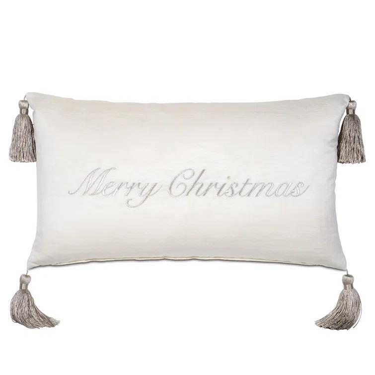 Holiday Merry Christmas Rectangular Polyester Pillow Cover & Insert