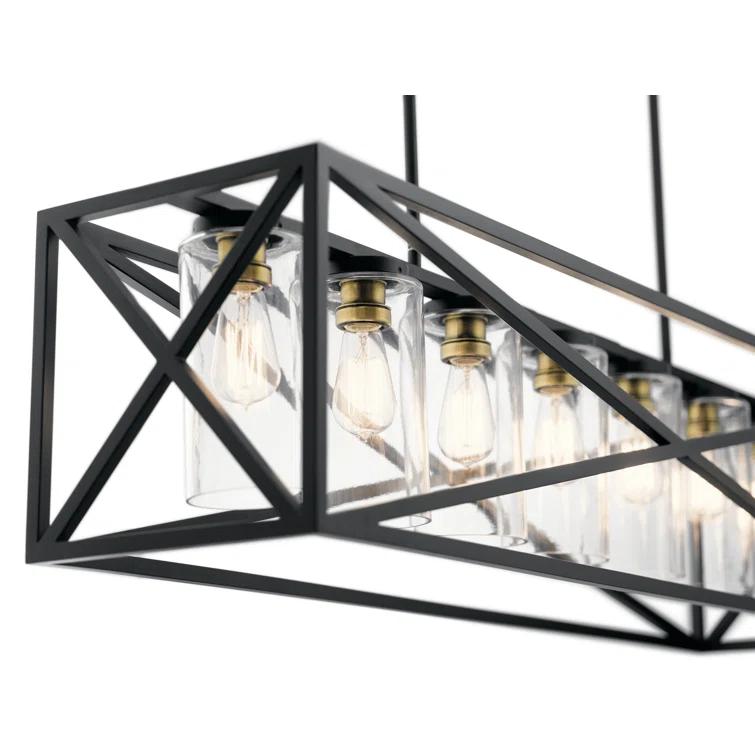 Gracie Oaks Brendetta 7 - Light Black Kitchen Island Pendant
