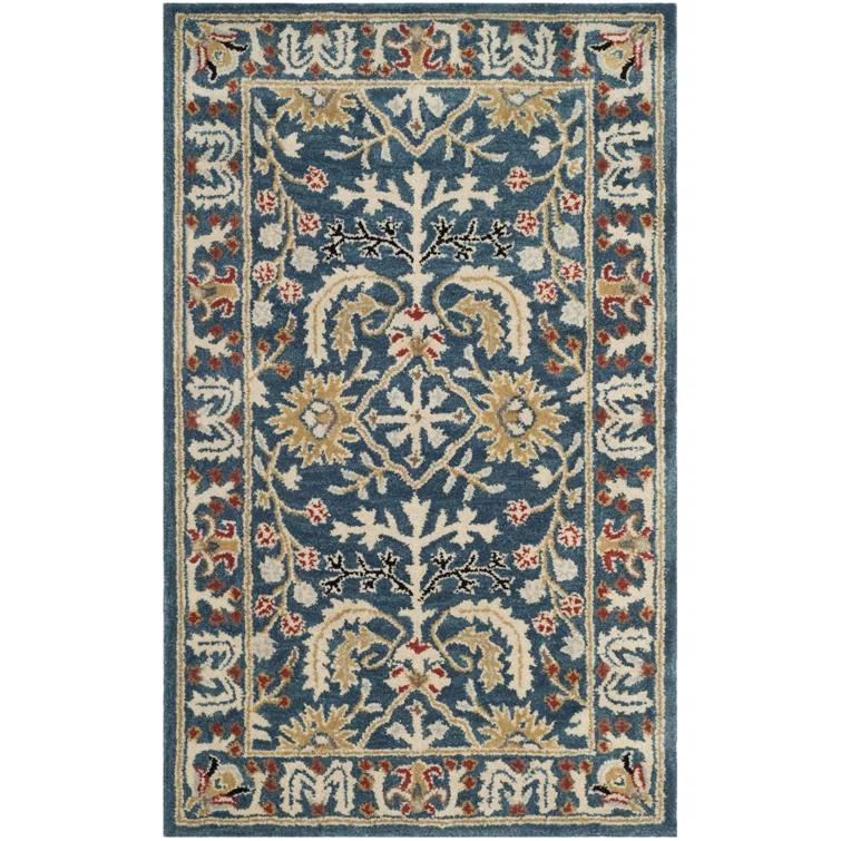 Antiquity AT64 Hand Tufted Accent Rug - Dark Blue/Multi - 2'x3' - Safavieh.