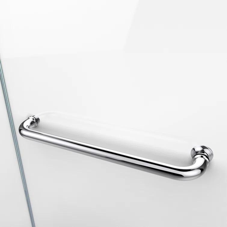 Aqua Uno 56" W x 58" H Hinged Semi-Frameless Tub Door